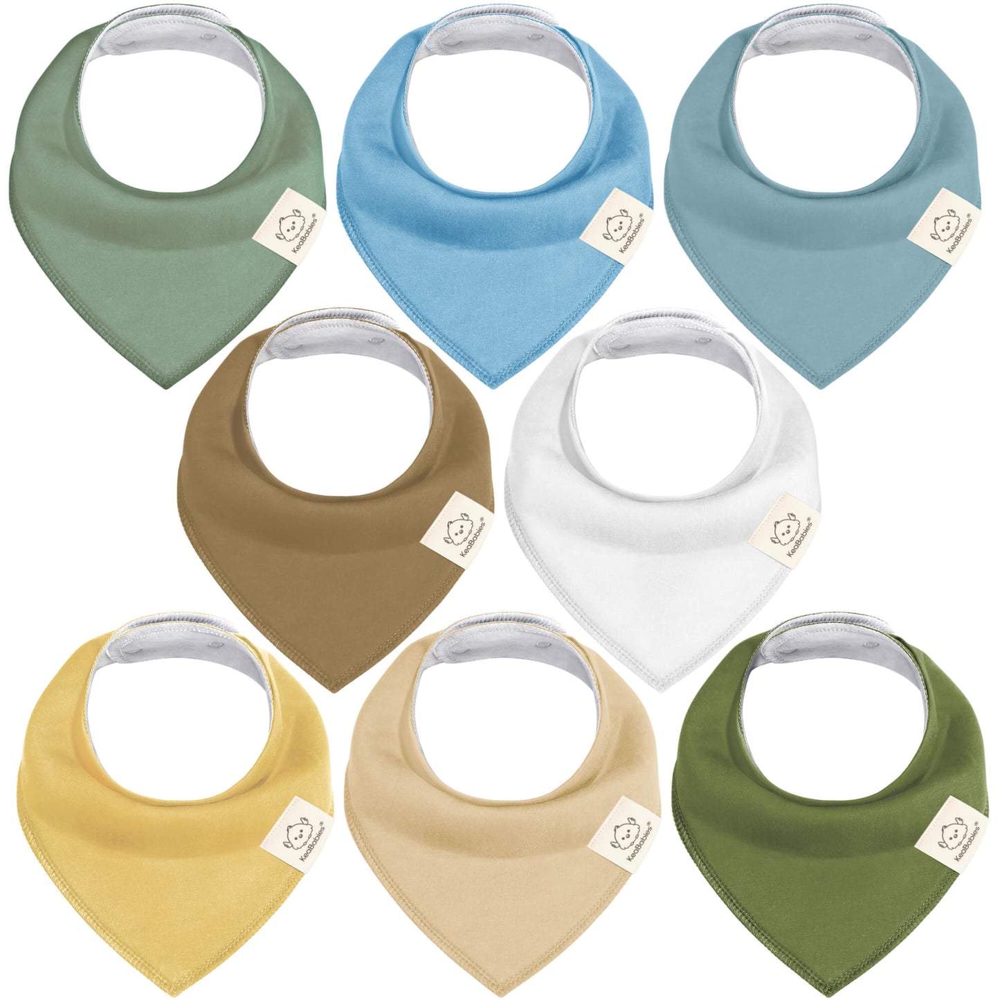 8-Pack Organic Bandana Bibs (Boy) 25812004405434