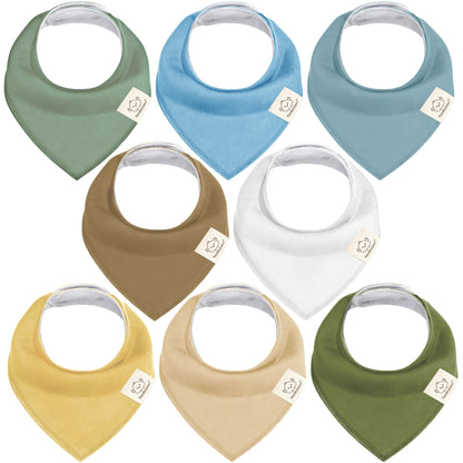 8-Pack Organic Bandana Bibs (Boy) 25812004405434