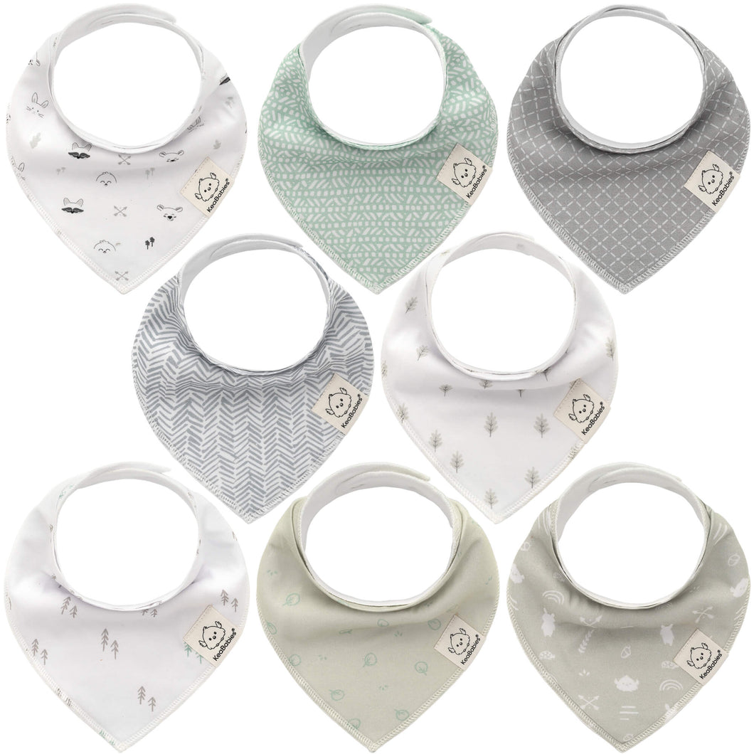 8-Pack Organic Bandana Bibs (Nordic)