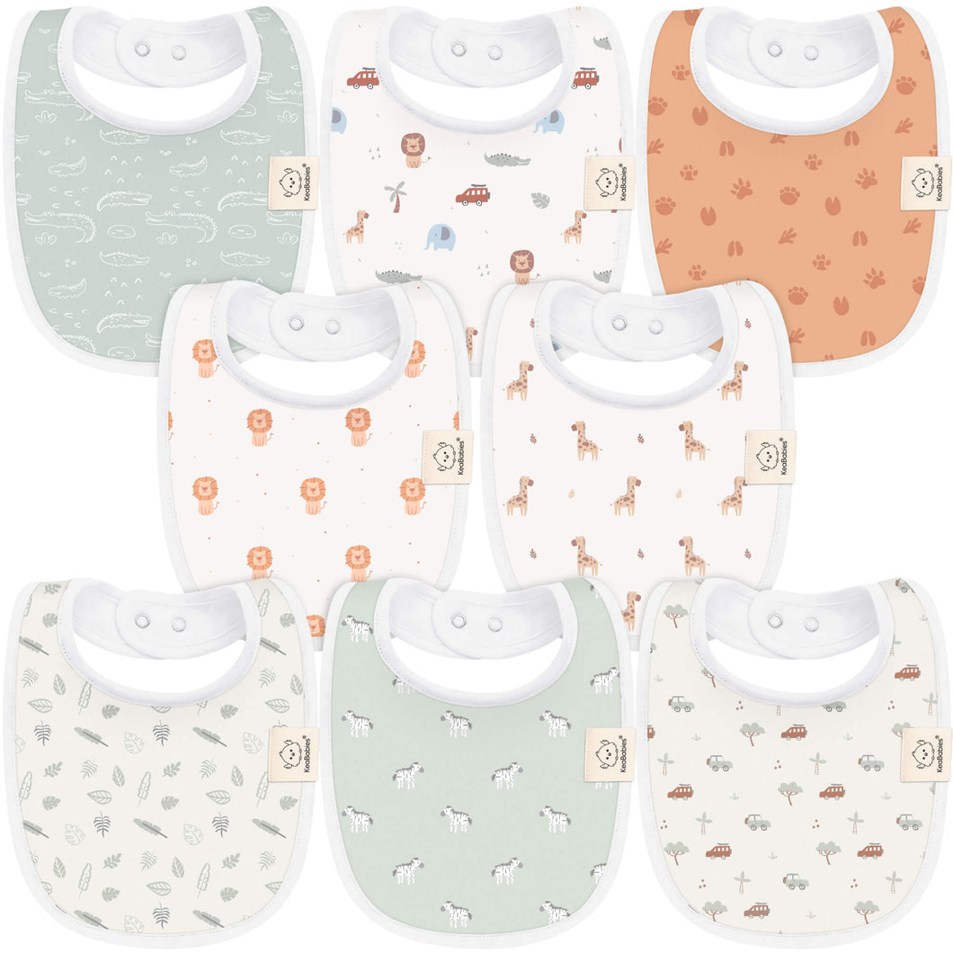 8-Pack Urban Drool Bibs (Wilderness)