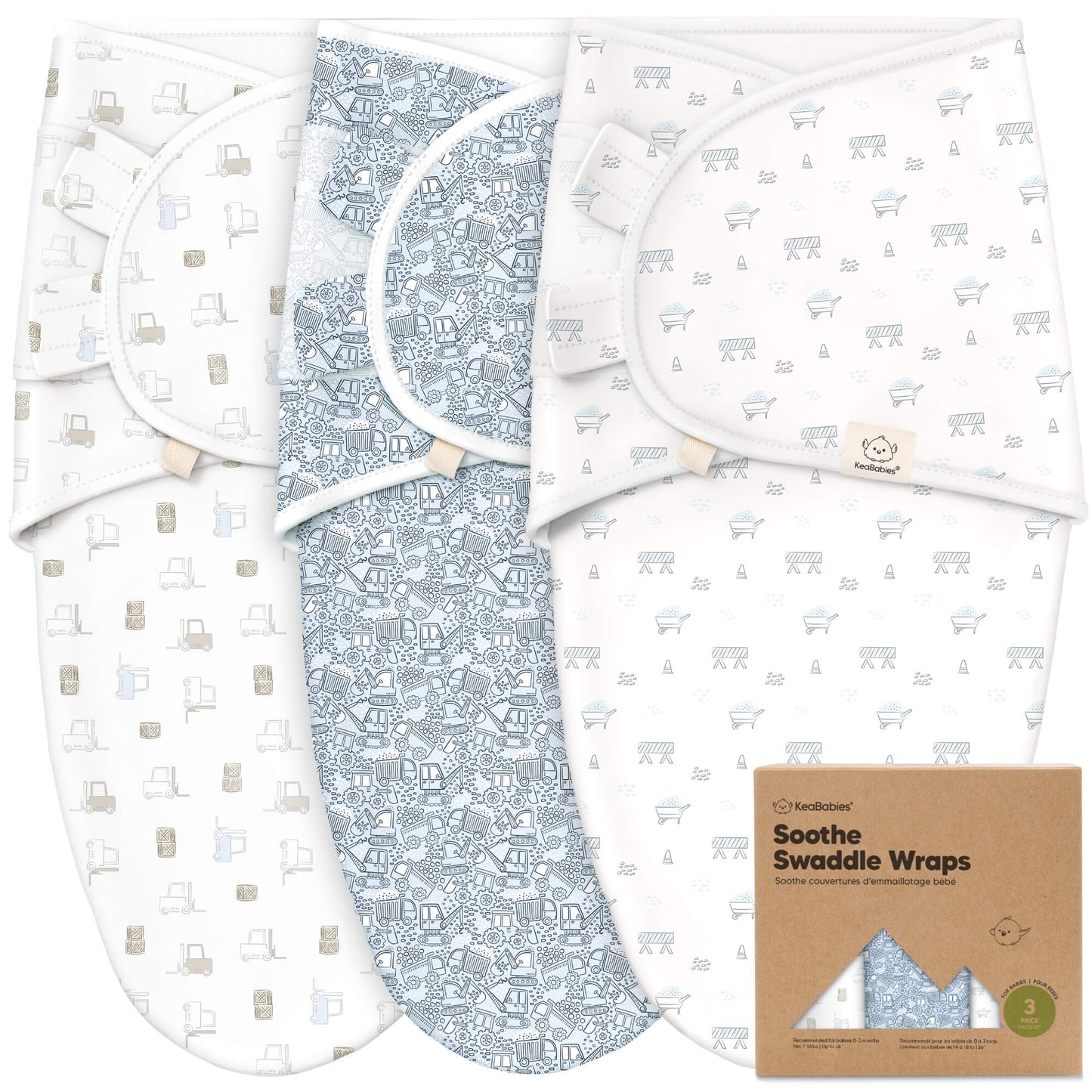 3-Pack Soothe Swaddle Wraps 25844731642042
