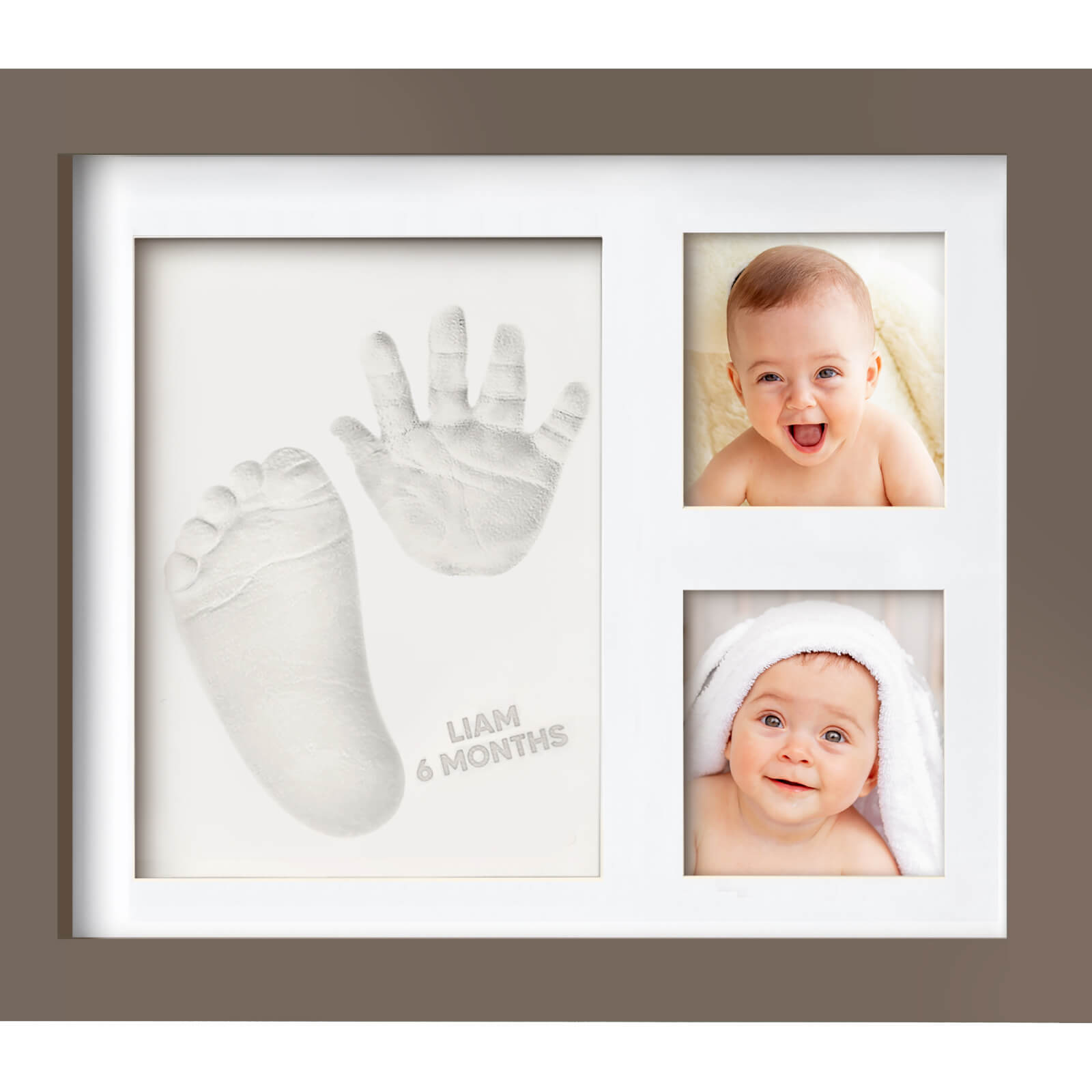 Baby Handprint & Footprint Keepsake Solo Frame 25857131413690