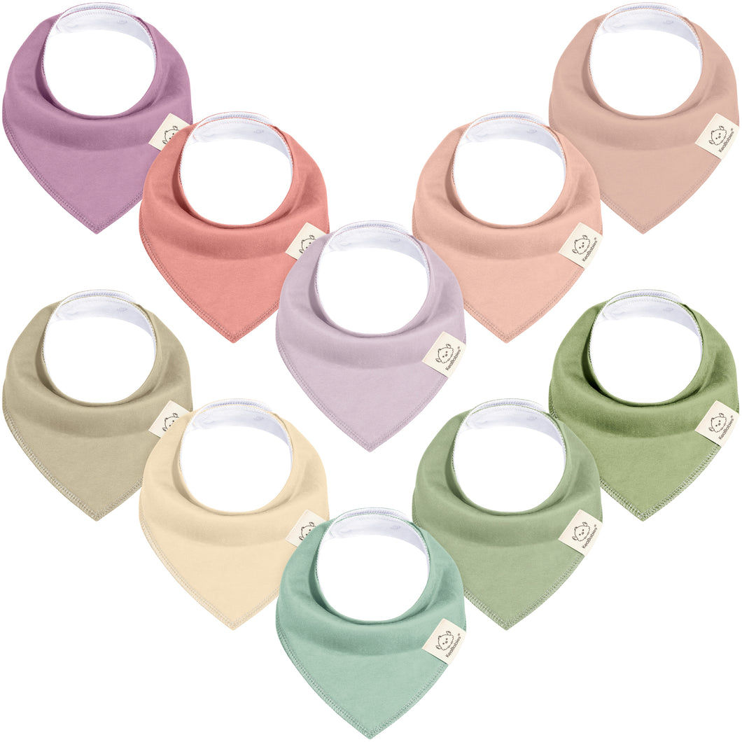 10-Pack Organic Bandana Bibs (Cupcake)