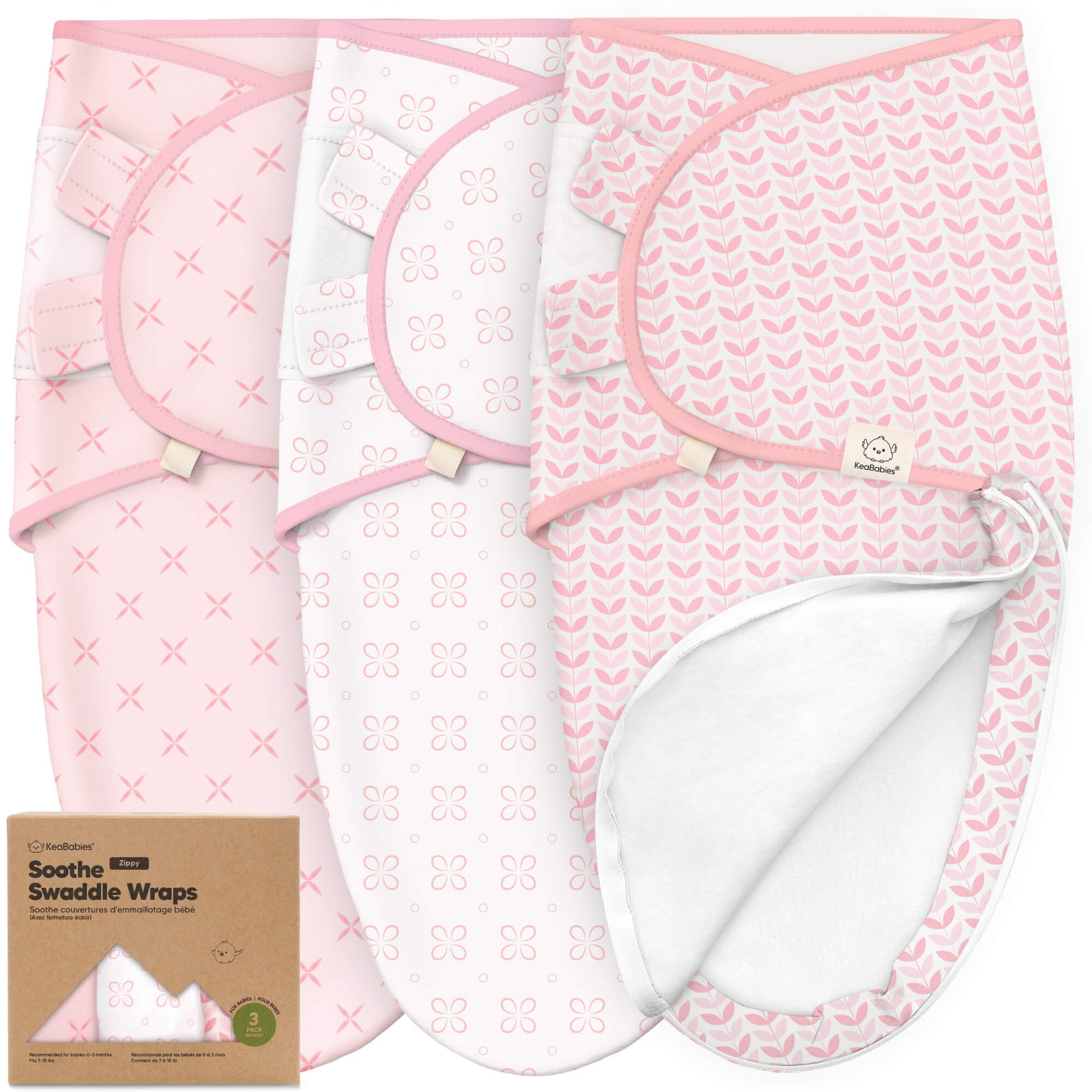 3-Pack Soothe Zippy Swaddle Wrap 25937047355578