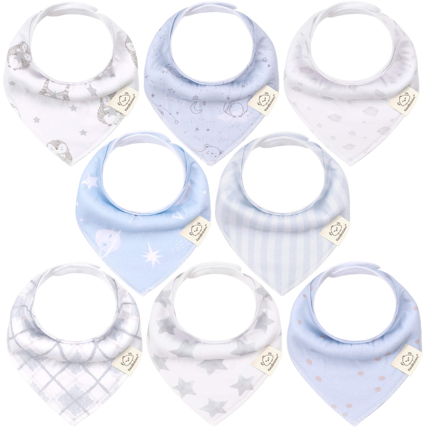 8-Pack Organic Bandana Bibs (Boy) 25944104960186