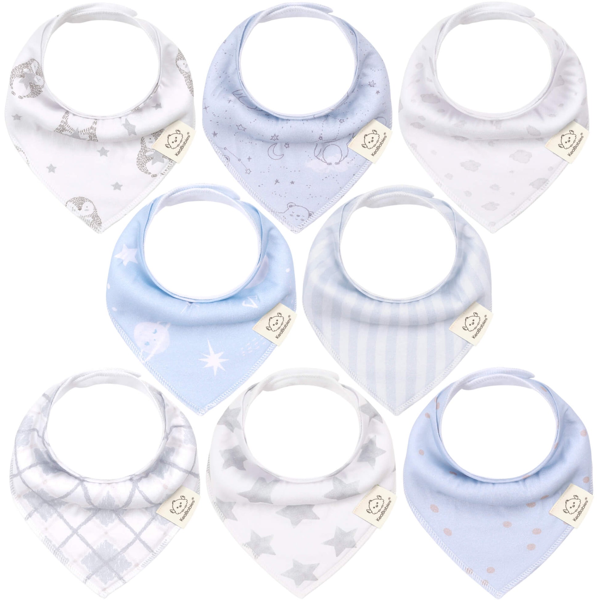 8-Pack Organic Bandana Bibs (Boy) 25944104960186