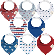 Load image into Gallery viewer, 8-Pack Organic Bandana Bibs (Boy)
