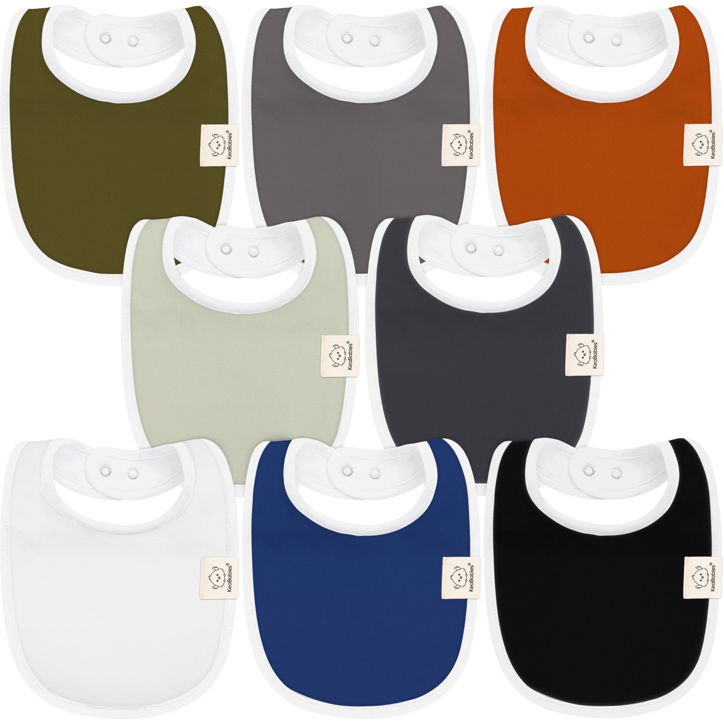 8-Pack Urban Drool Bibs 26153766682810