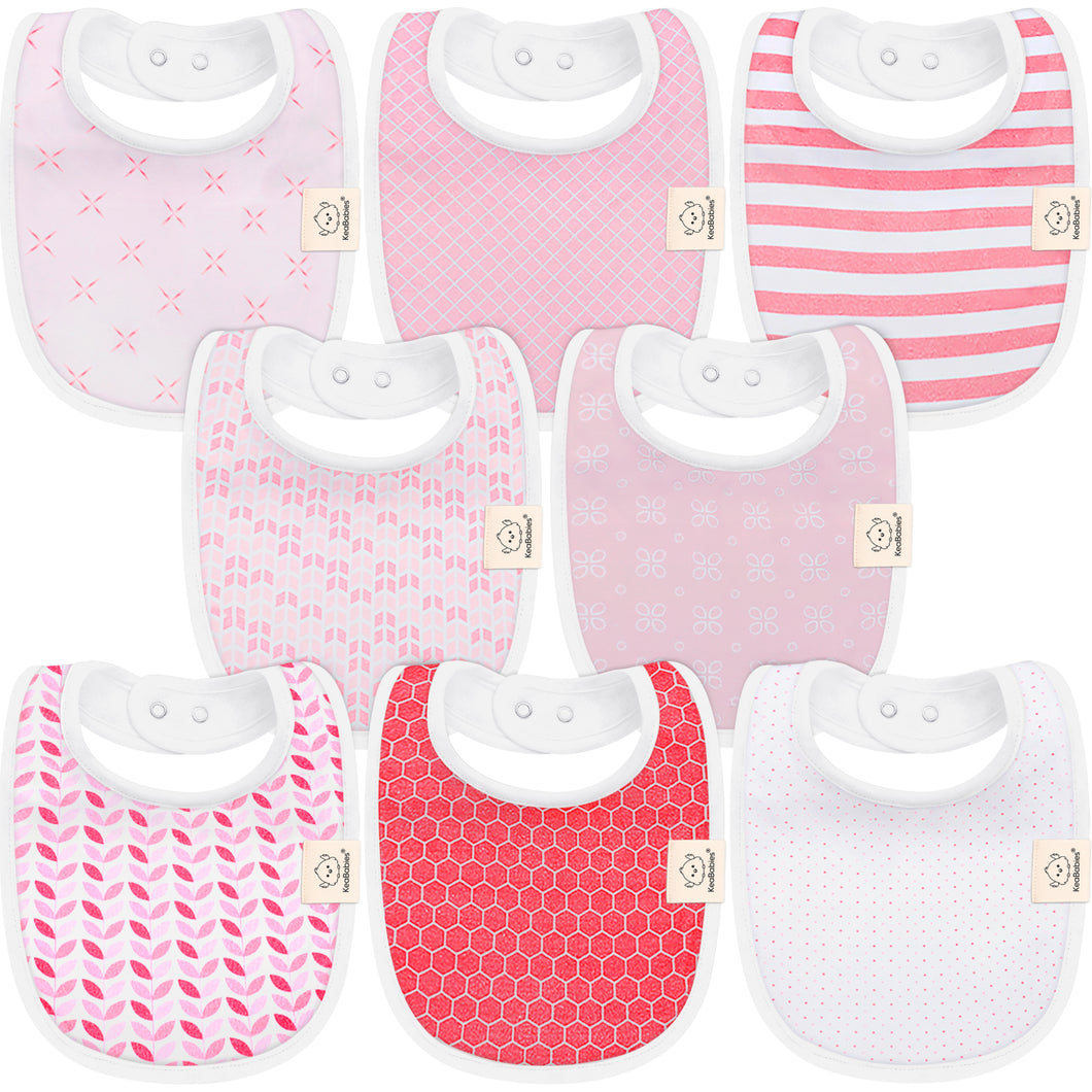 8-Pack Urban Drool Bibs (Blush)