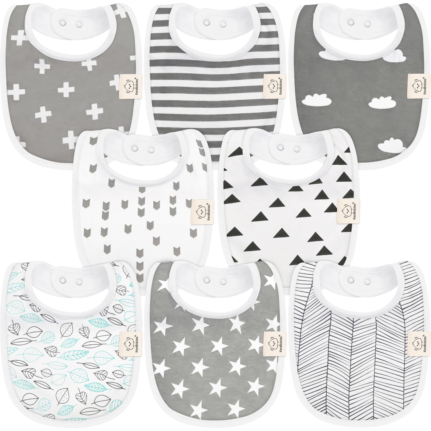 8-Pack Urban Drool Bibs 26153781723322