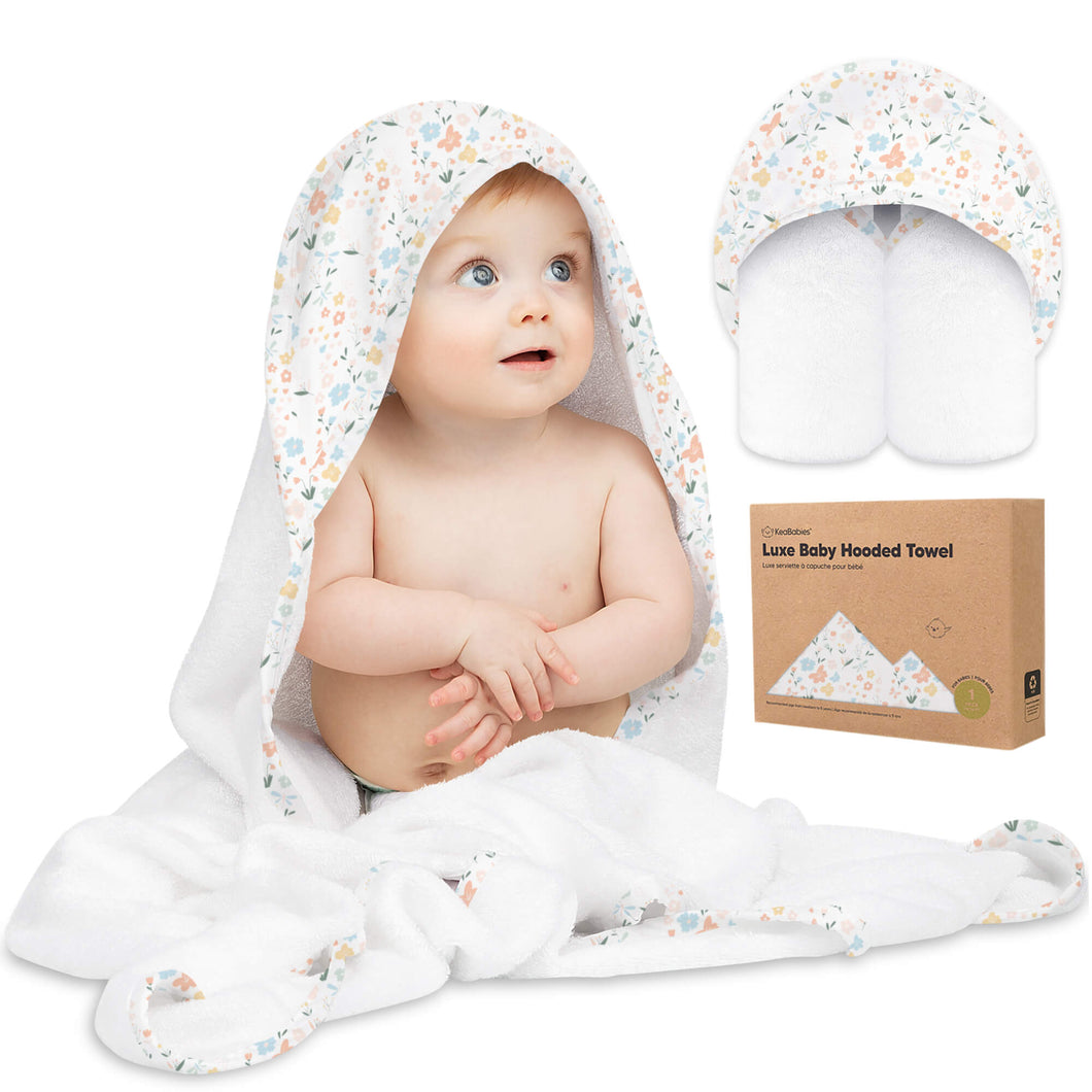 Luxe Baby Hooded Towel (Wildflowers)