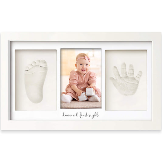 Baby Handprint & Footprint Keepsake Duo Frame