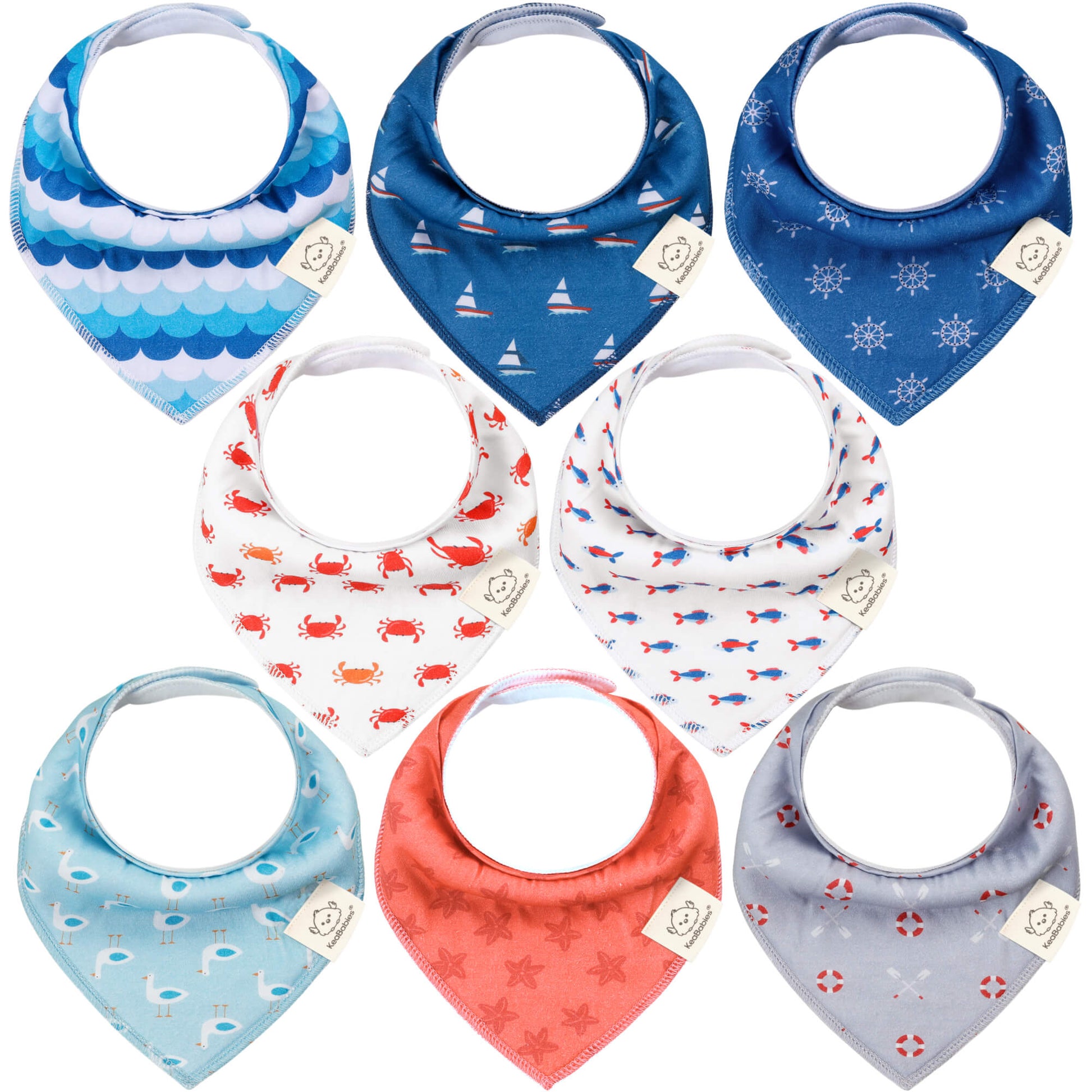 8-Pack Organic Bandana Bibs (Boy) 26250601857210