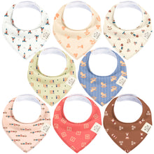 Load image into Gallery viewer, 8-Pack Organic Bandana Bibs (Boy)

