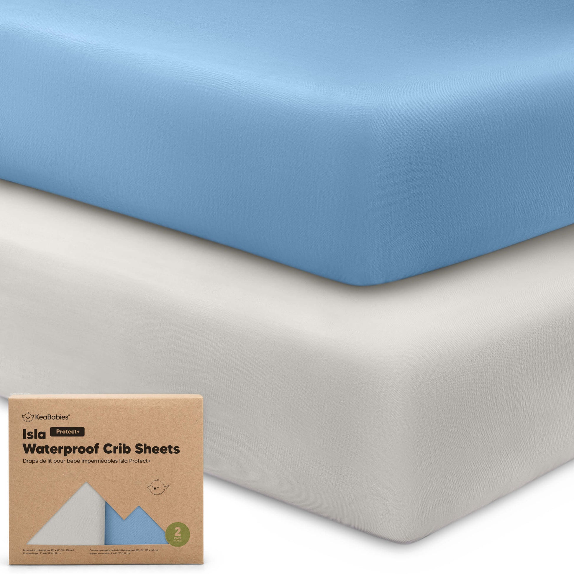 2-Pack Isla [Protect+] Waterproof Crib Sheets 26410828693690