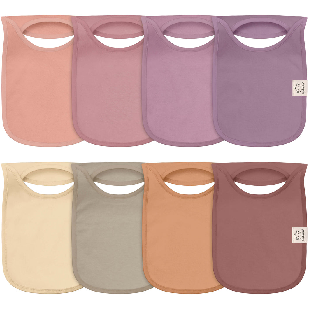 8-Pack Hallo Drool Bibs (Mauve)