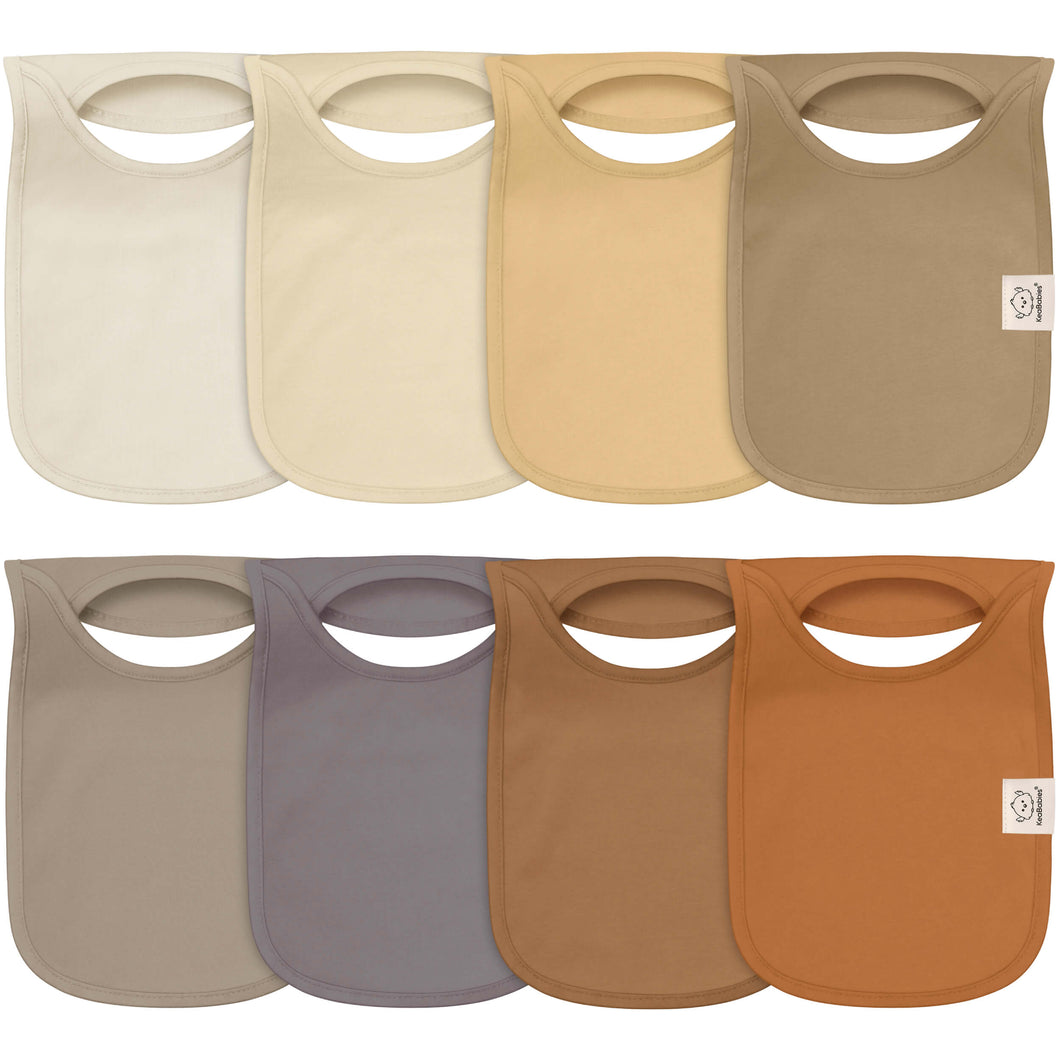 8-Pack Hallo Drool Bibs (Terracotta)