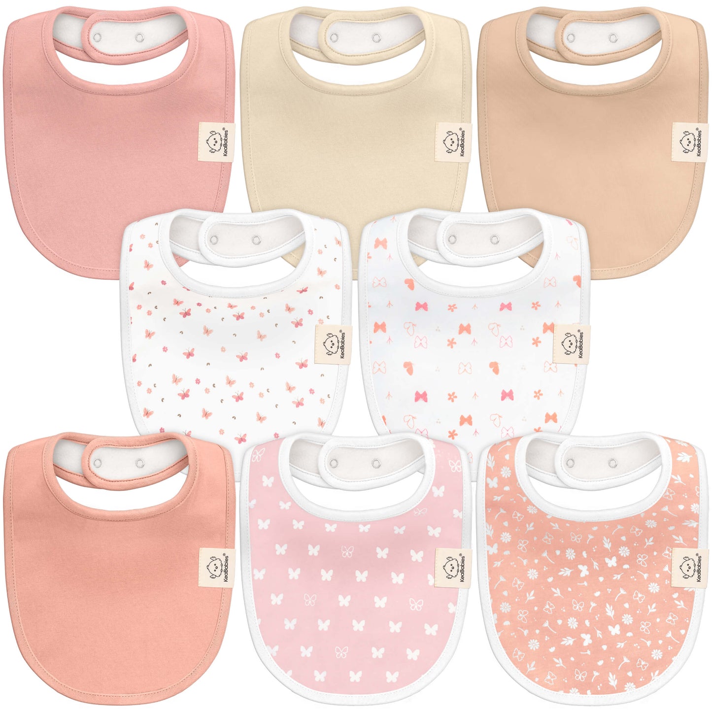 8-Pack Urban Drool Bibs 26562578907322