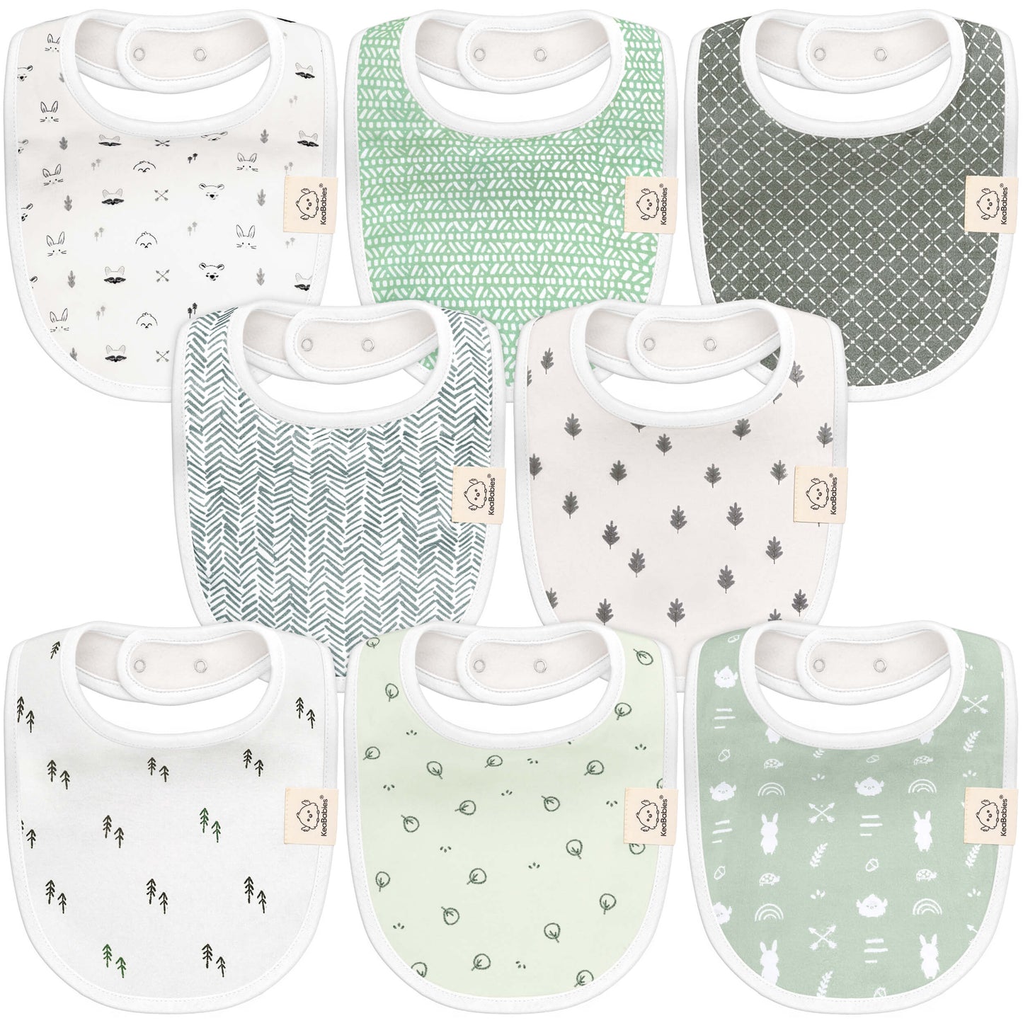 8-Pack Urban Drool Bibs 26562585526458