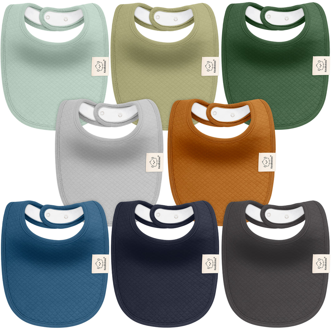 8-Pack Urban Quin Drool Bibs (Hunter)