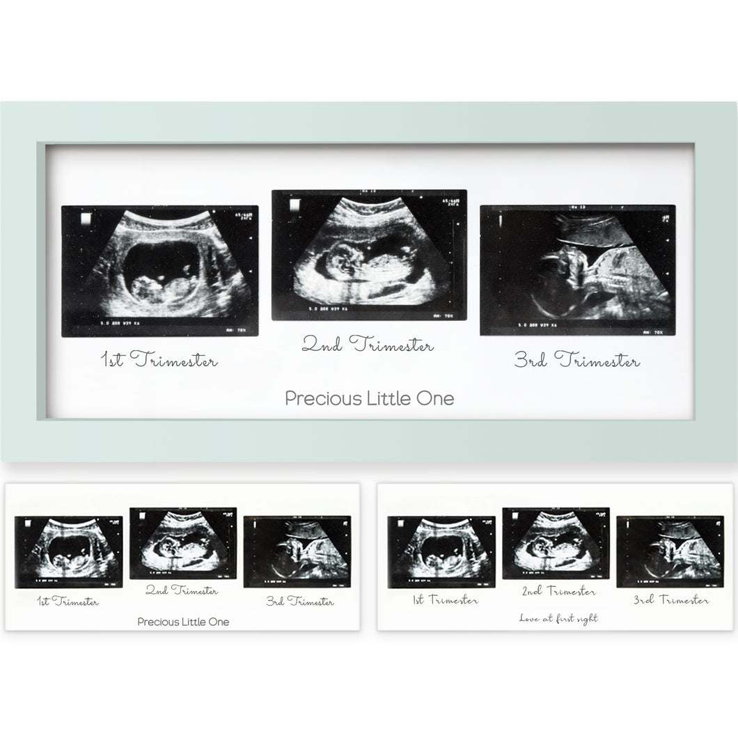 Trio Baby Sonogram Frame (Sage)