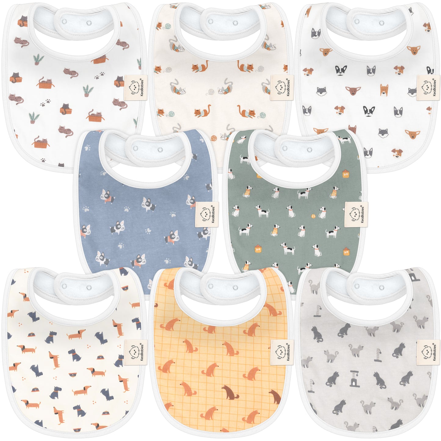 8-Pack Urban Drool Bibs 26831922102458