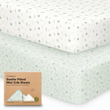 Load image into Gallery viewer, Soothe Fitted Mini Crib Sheet (Tropic Oasis)
