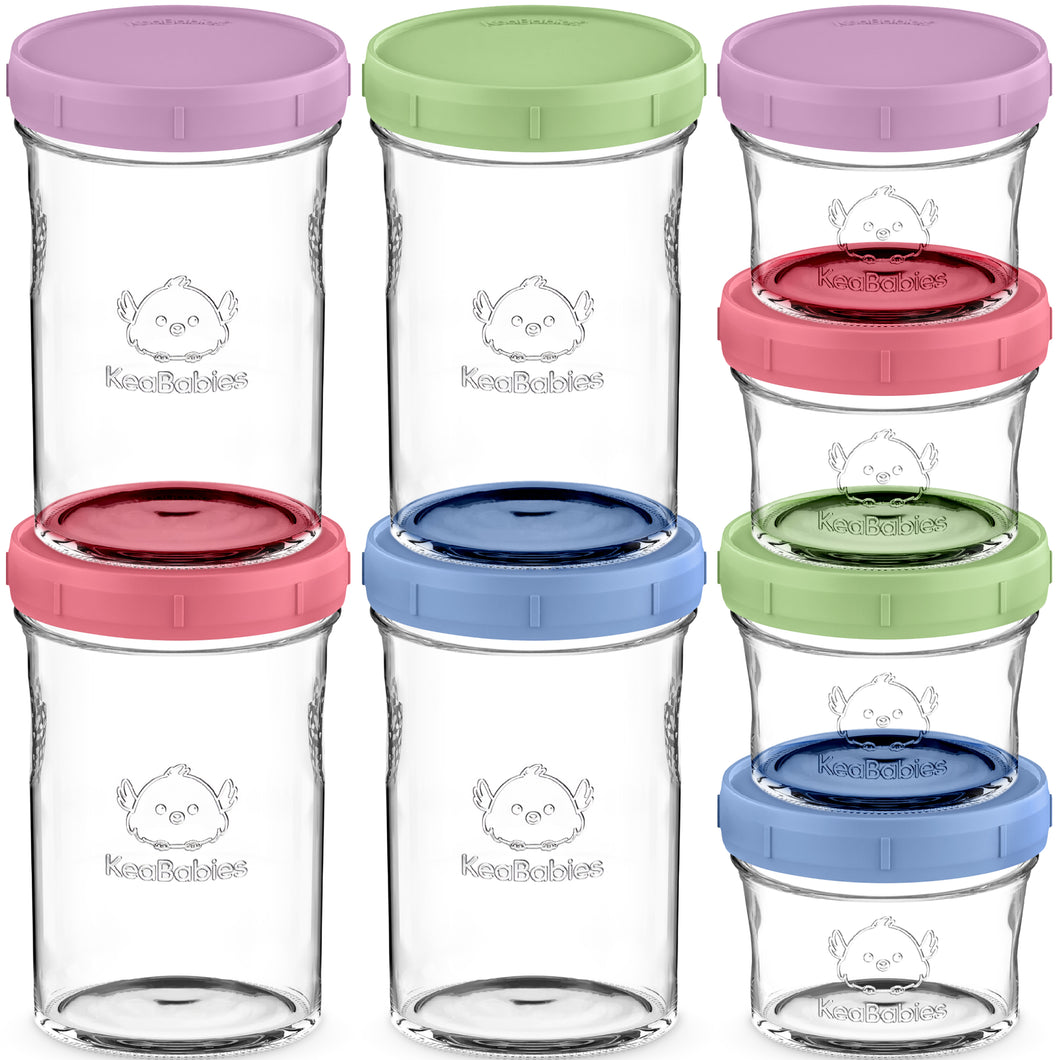 8-Pack Prep Jars Food Glass Containers (Nord)