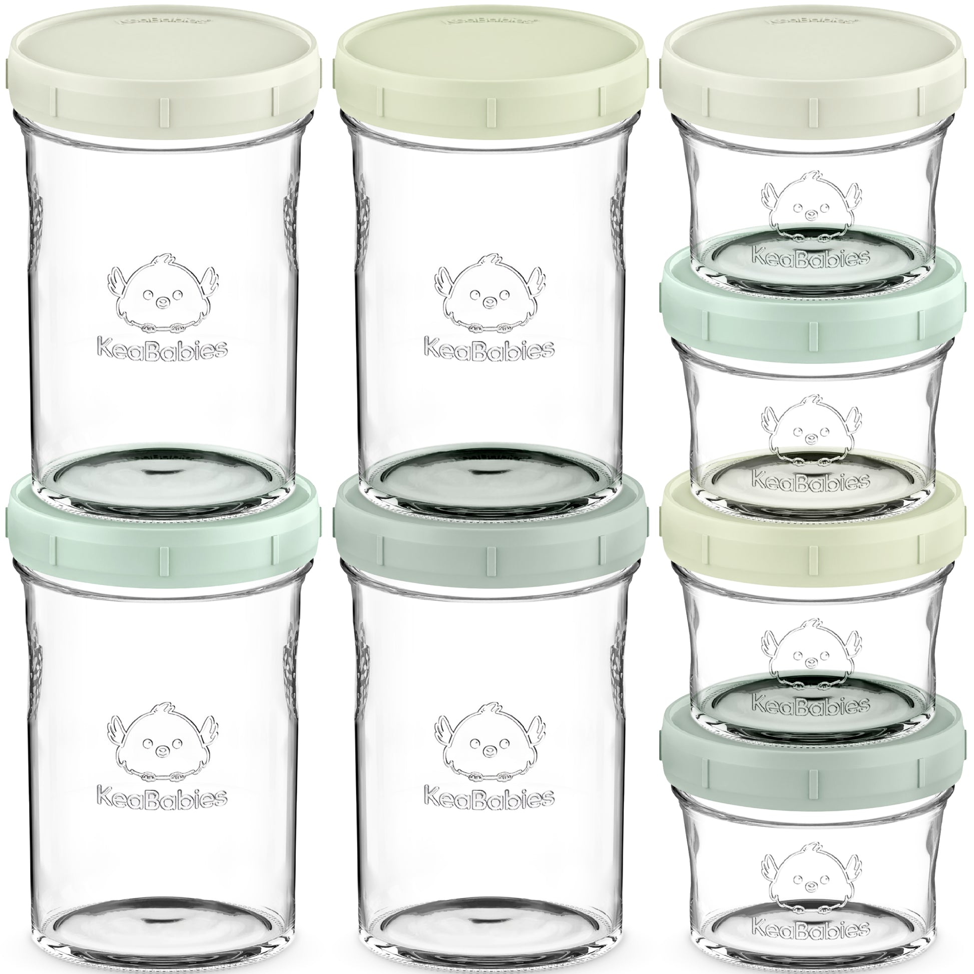 8-Pack Prep Jars Food Glass Containers 26818779480250