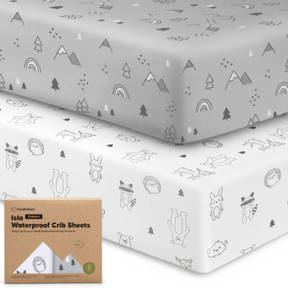 2-Pack Isla [Protect+] Waterproof Crib Sheets 26936668684474