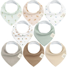 Load image into Gallery viewer, 8-Pack Organic Bandana Bibs (Boy)
