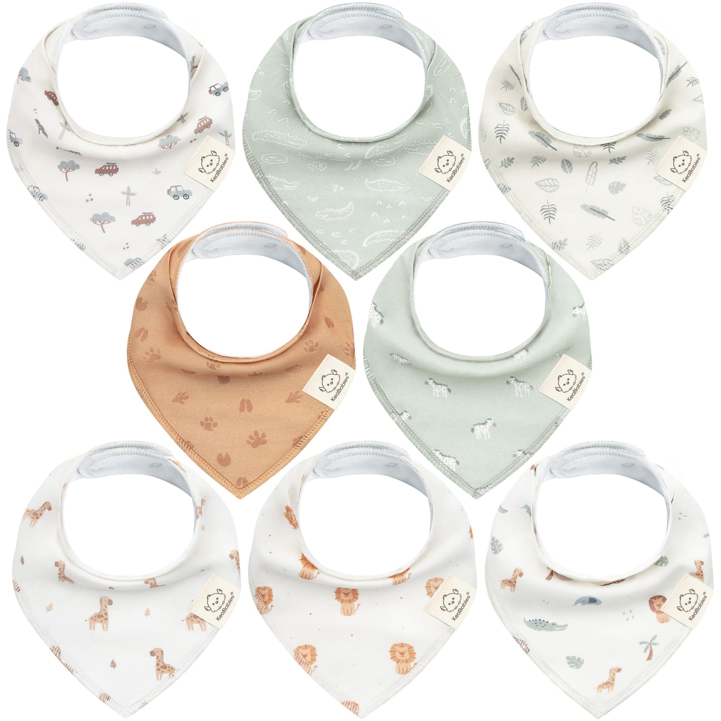 8-Pack Organic Bandana Bibs (Boy) 27272881766586