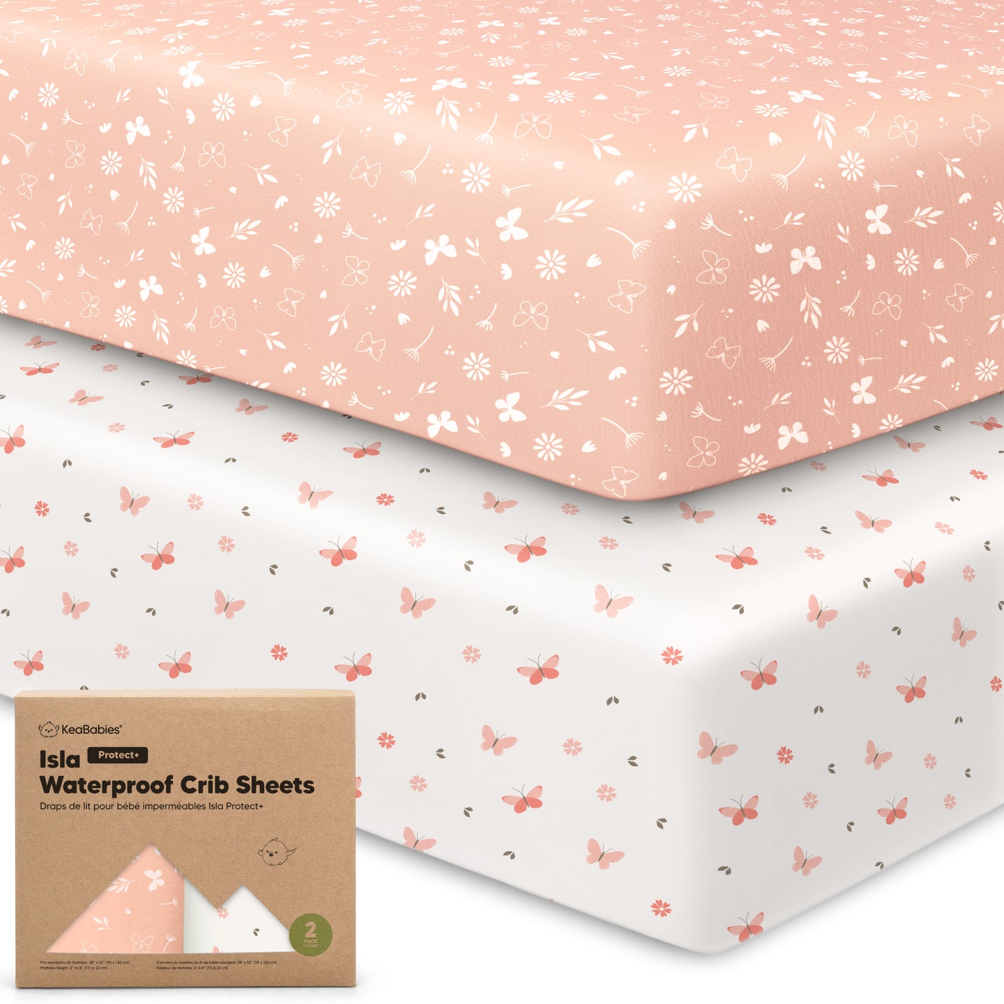 2-Pack Isla [Protect+] Waterproof Crib Sheets 26958914191546