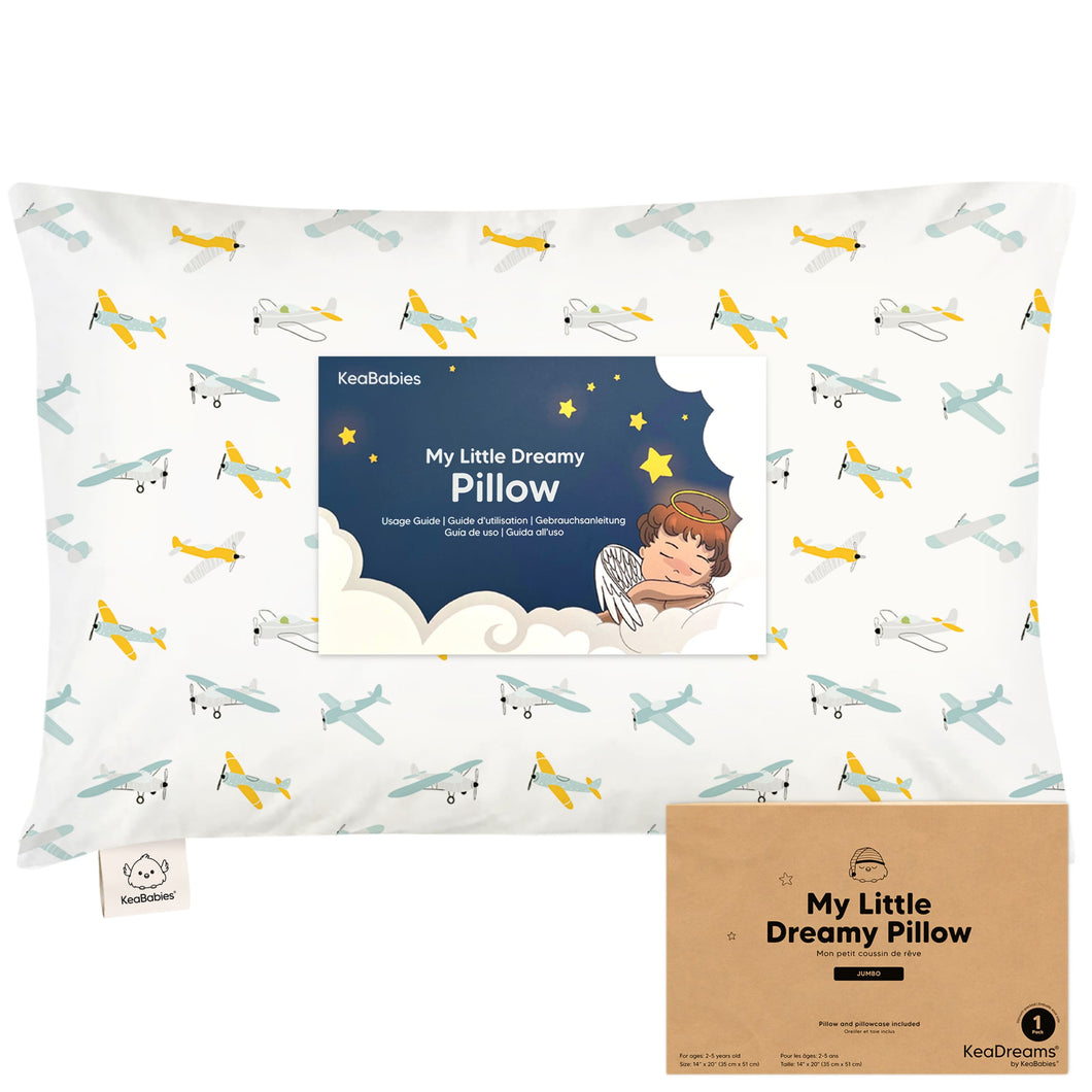 Jumbo Toddler Pillow with Pillowcase (Plane)