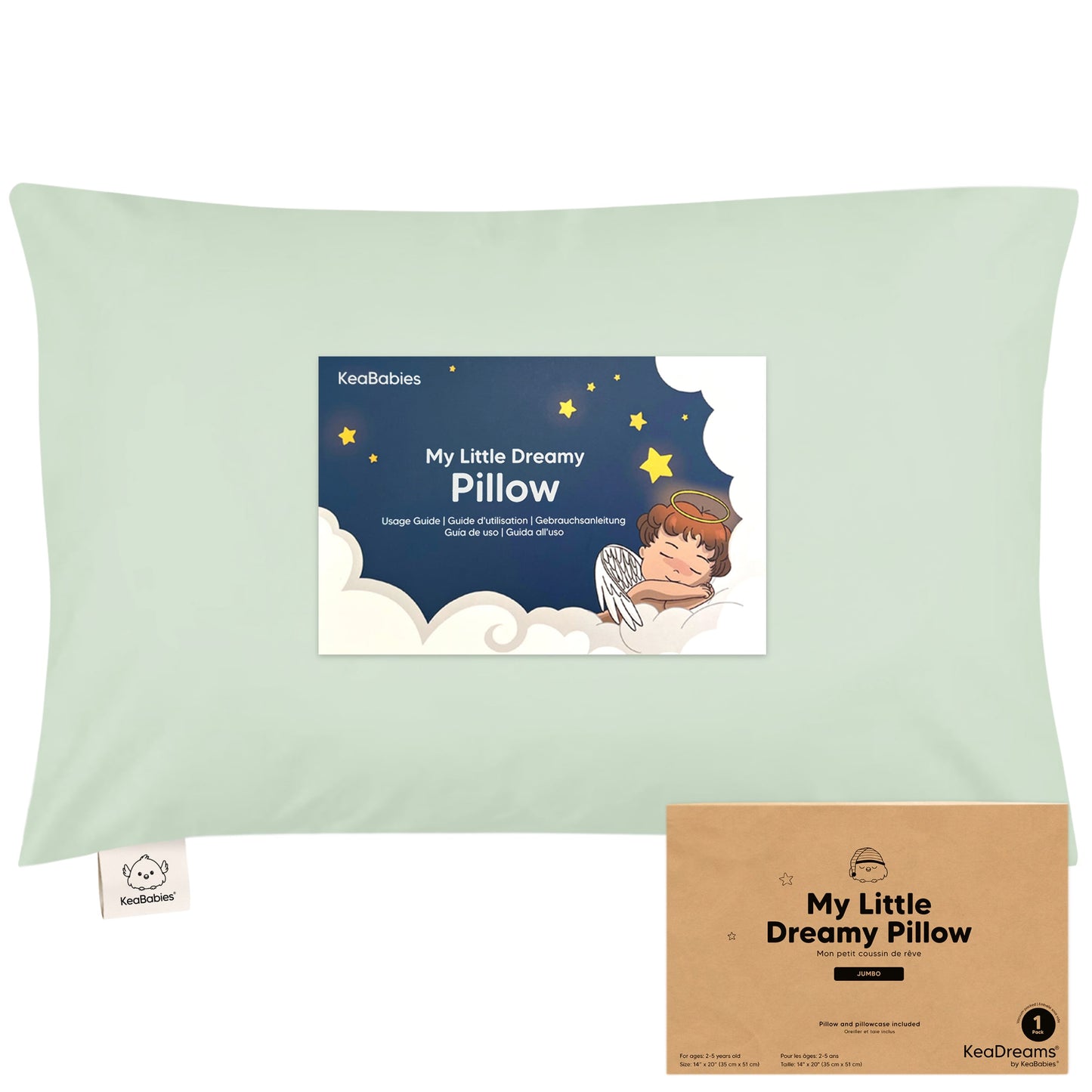 Jumbo Toddler Pillow with Pillowcase 27634365923514