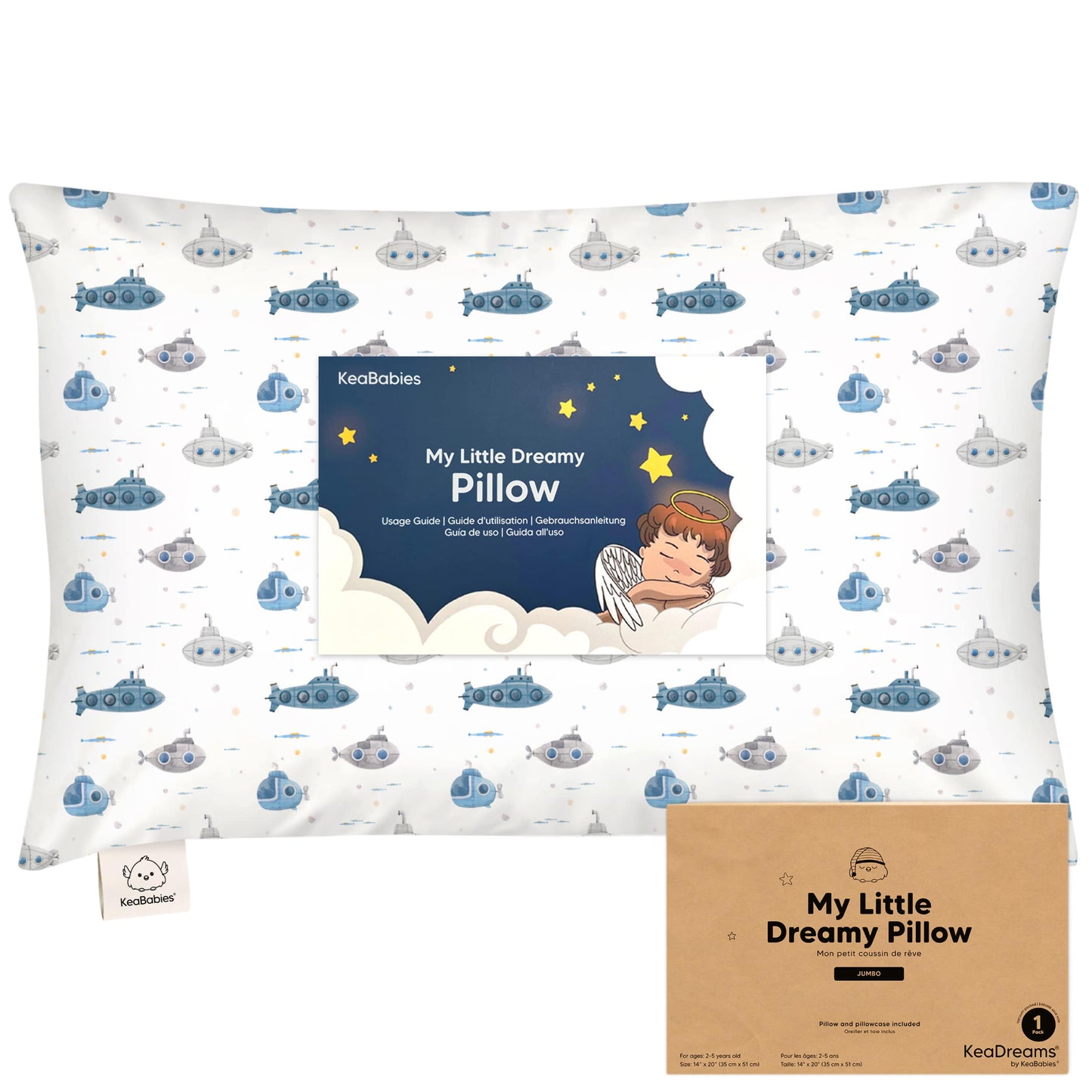 Jumbo Toddler Pillow with Pillowcase 27634365989050