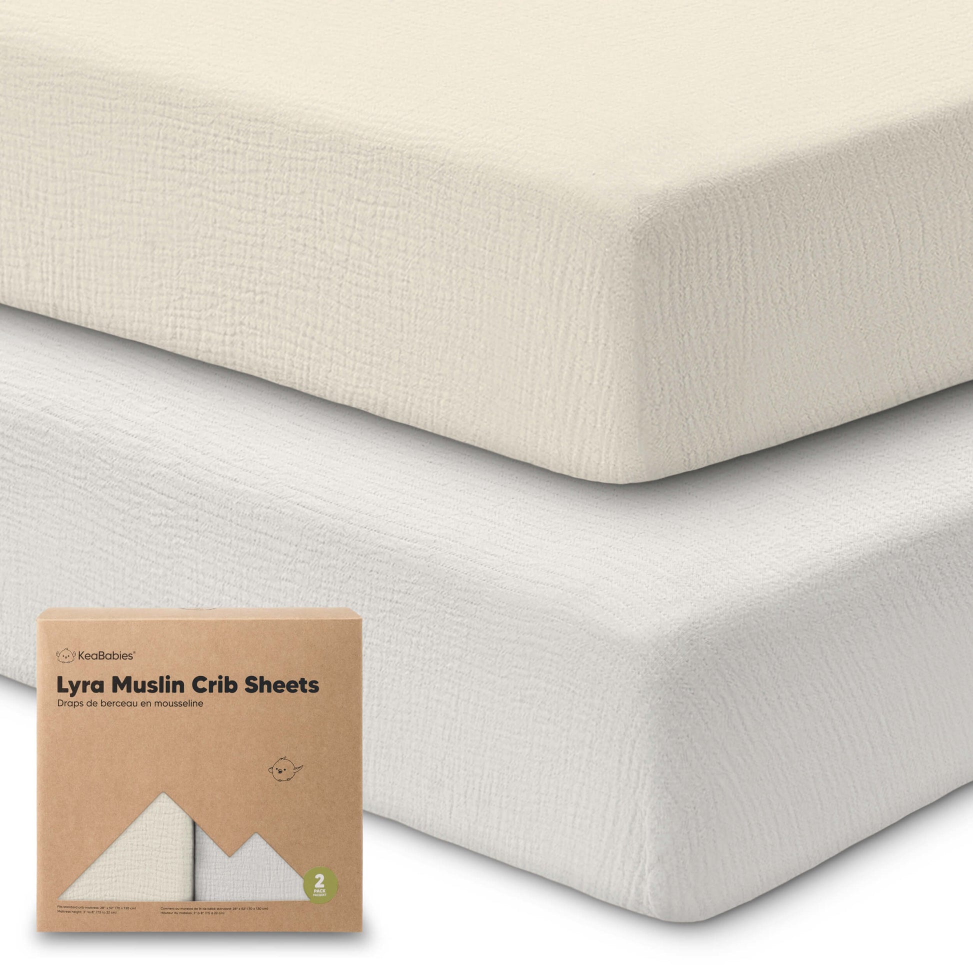 2-Pack Lyra Muslin Crib Sheets 29771441209530