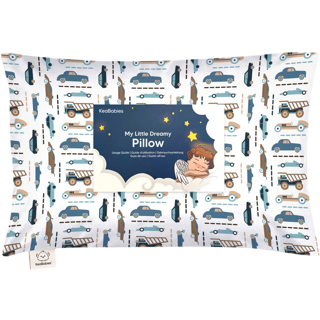 Toddler Pillow with Pillowcase (Vroom)