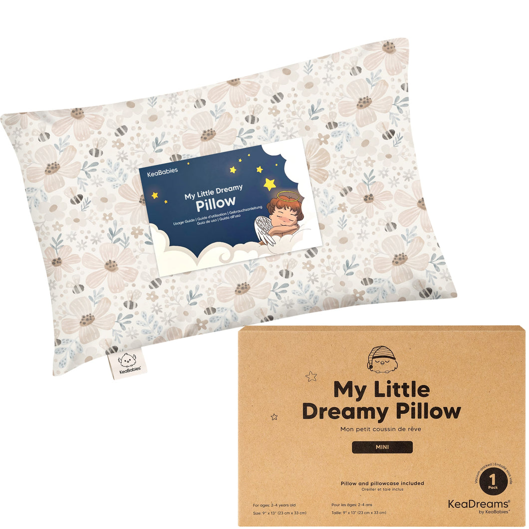 Mini Toddler Pillow With Pillowcase (Flora Vale)