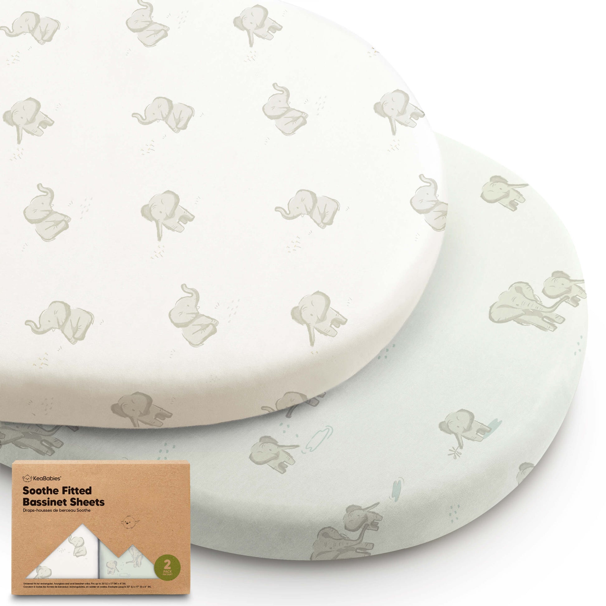 2-Pack Soothe Fitted Bassinet Sheets 29289057747130