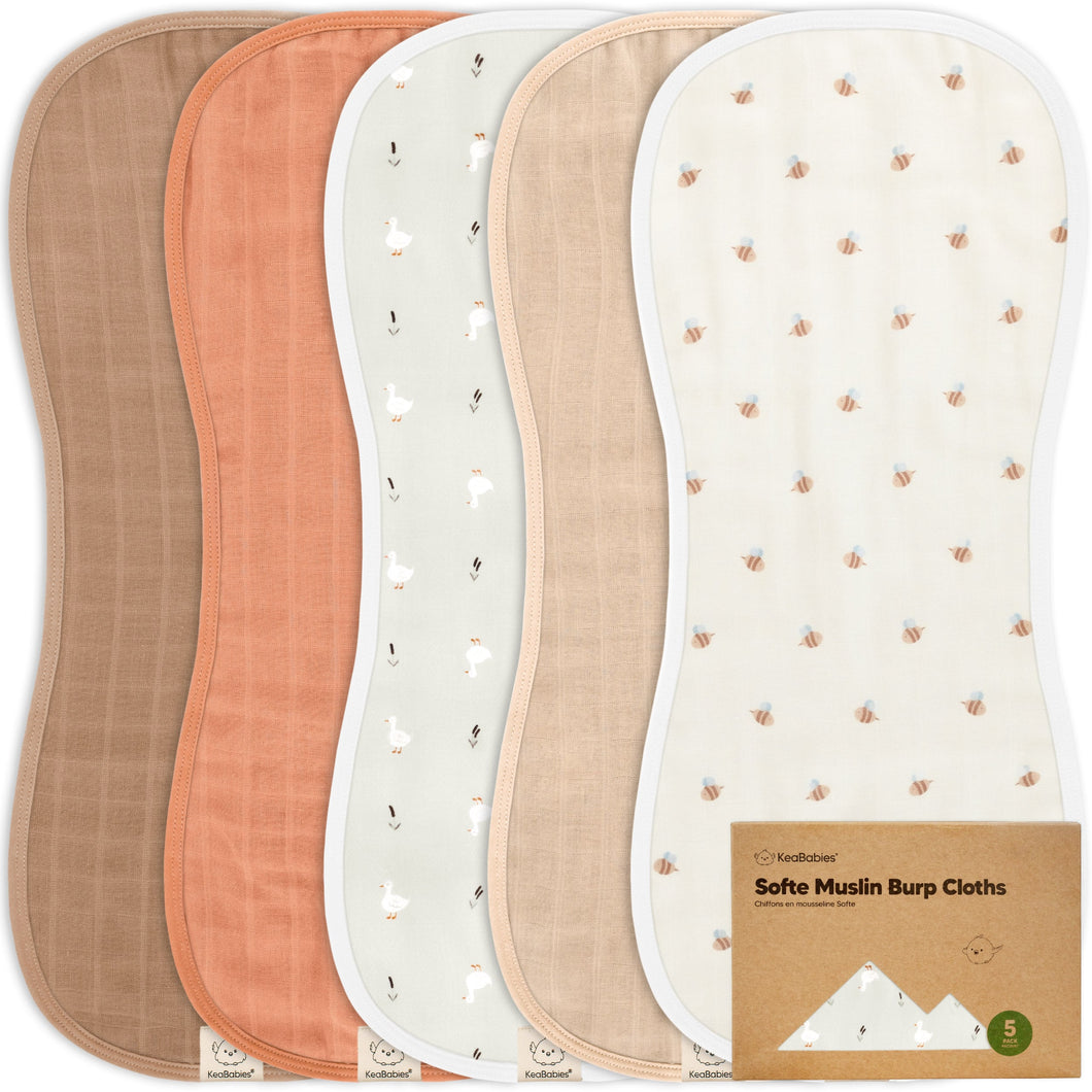 Softe Muslin Baby Burp Cloth (Hills)