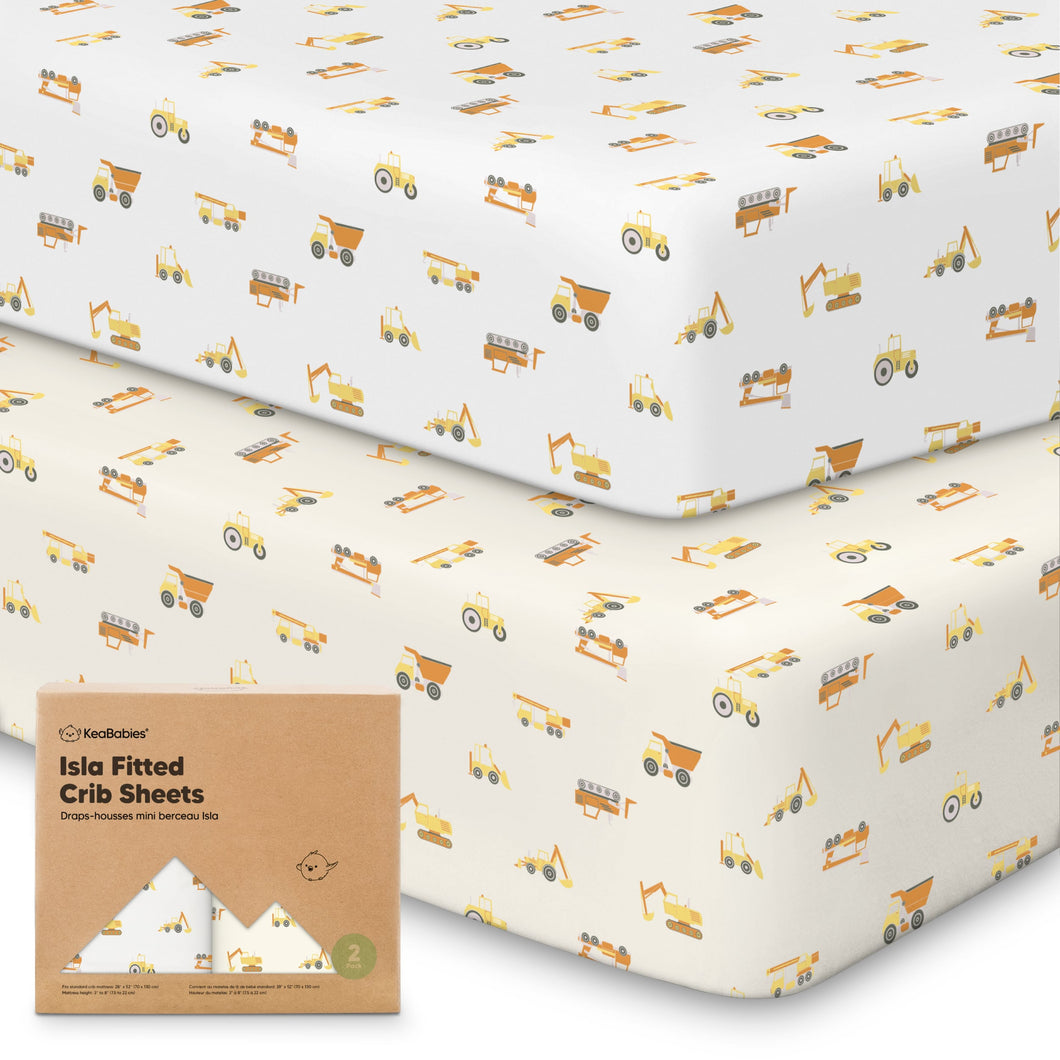 Isla Fitted Crib Sheets (Construction)