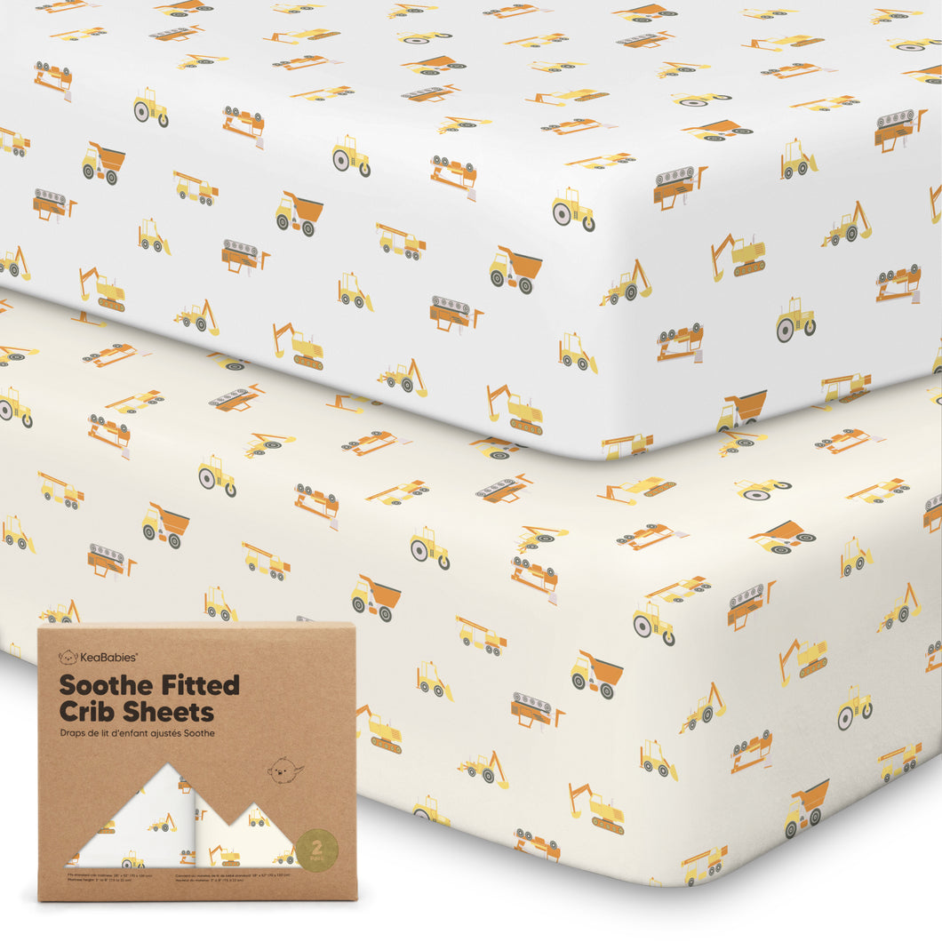 Soothe Fitted Crib Sheet (Construction)