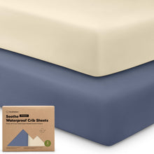 Load image into Gallery viewer, 2-Pack Soothe [Protect+] Waterproof Crib Sheets
