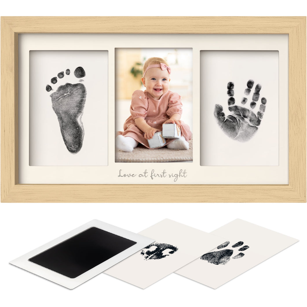Duo Clean Touch Inkless Hand & Footprint Frame Kit (Ash Wood)