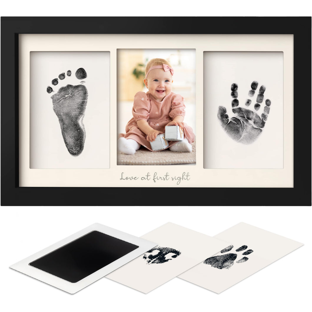 Duo Clean Touch Inkless Hand & Footprint Frame Kit (Onyx Black)