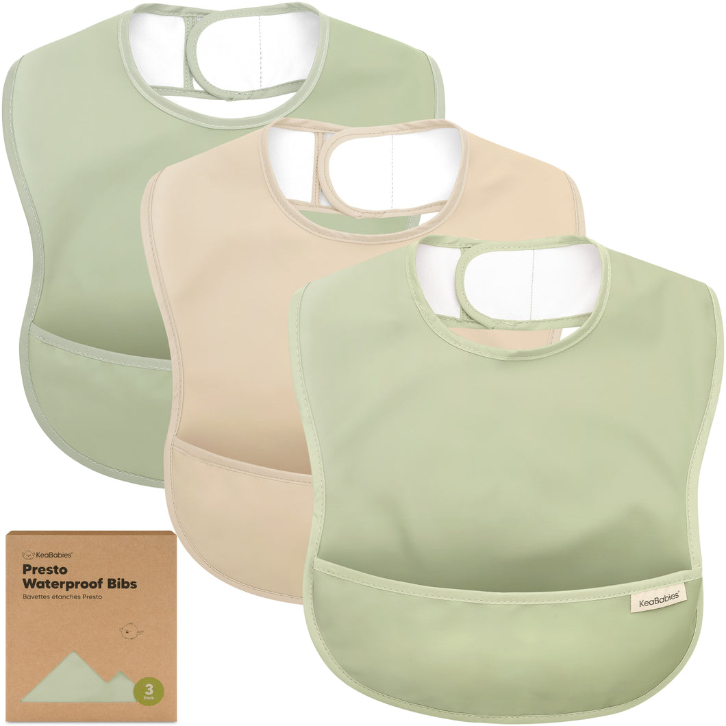 3-Pack Presto Waterproof Bibs (Jade)