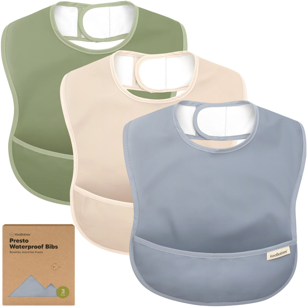 3-Pack Presto Waterproof Bibs (Slate)