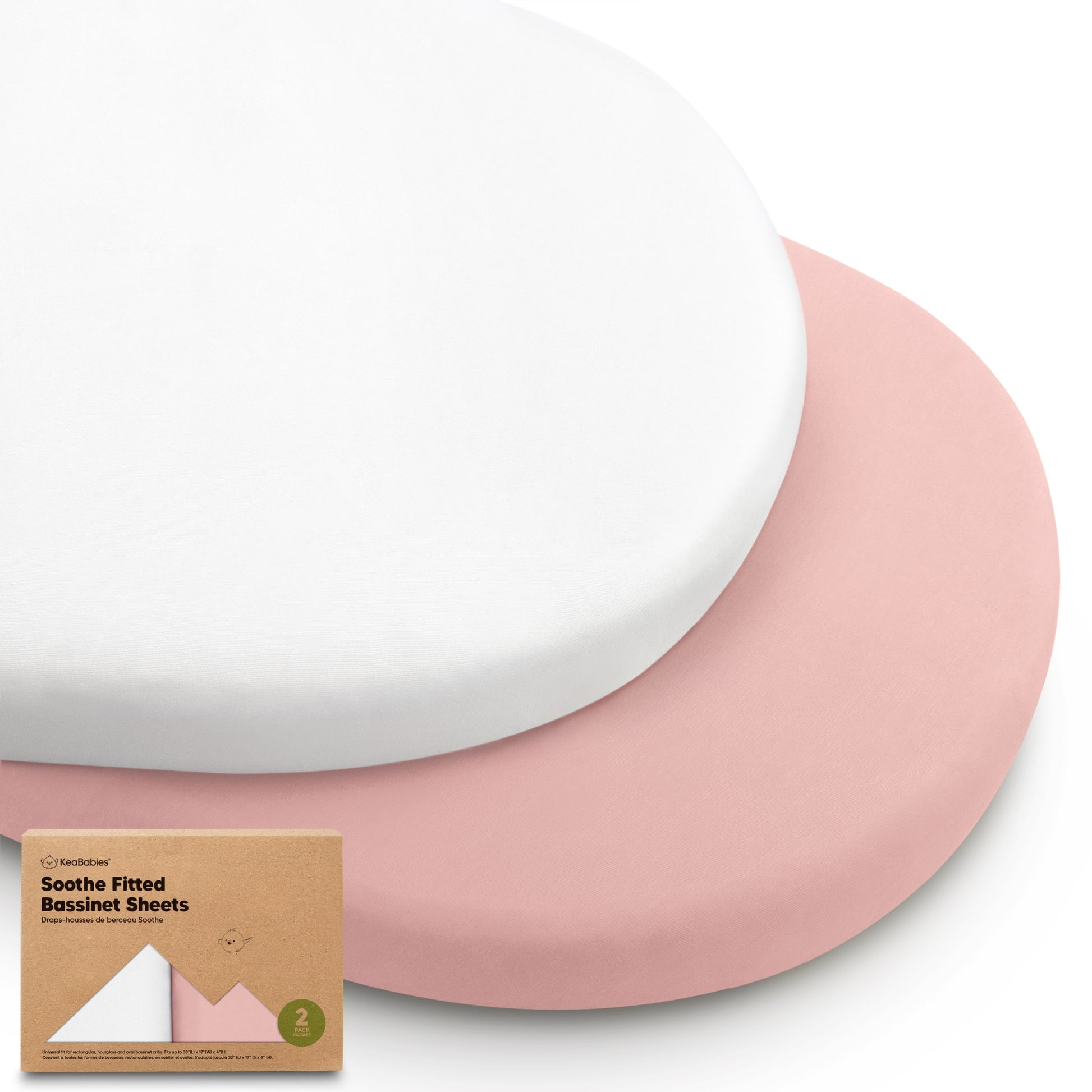 2-Pack Soothe Fitted Bassinet Sheets 27736238620858