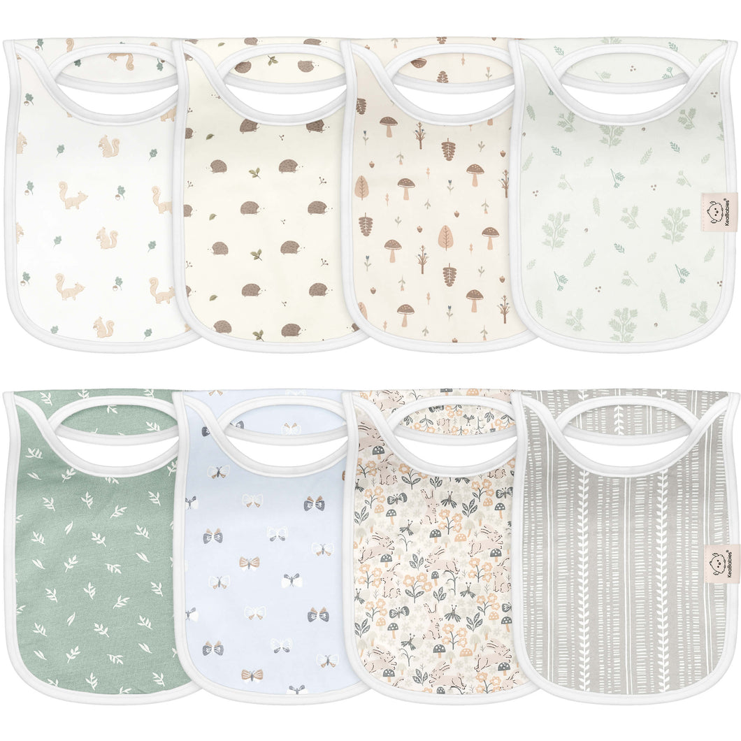 8-Pack Hallo Drool Bibs (Prairie)